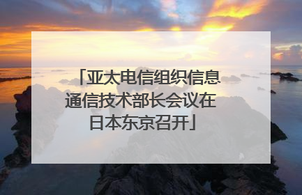 亚太电信组织信息通信技术部长会议在日本东京召开