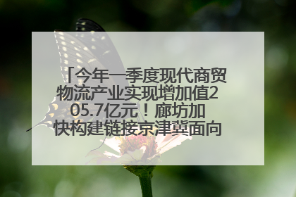 今年一季度现代商贸物流产业实现增加值205.7亿元！廊坊加快构建链接京津冀面向全世界的物流通道