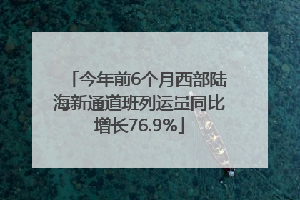 今年前6个月西部陆海新通道班列运量同比增长76.9%