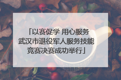 以赛促学 用心服务 武汉市退役军人服务技能竞赛决赛成功举行