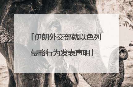 伊朗外交部就以色列侵略行为发表声明