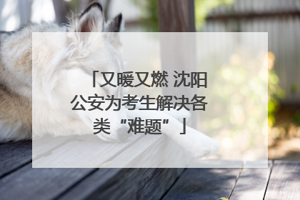 又暖又燃 沈阳公安为考生解决各类“难题”