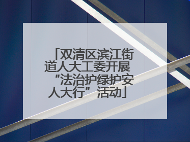 双清区滨江街道人大工委开展“法治护绿护安人大行”活动