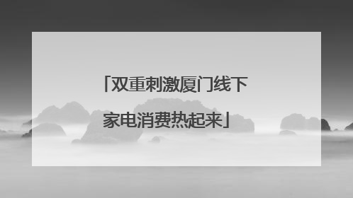 双重刺激厦门线下家电消费热起来