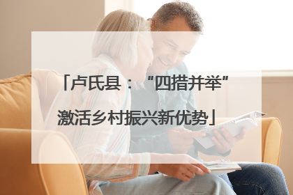 卢氏县：“四措并举”激活乡村振兴新优势