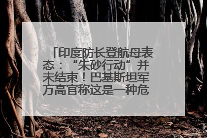 印度防长登航母表态：“朱砂行动”并未结束！巴基斯坦军方高官称这是一种危险的状况……