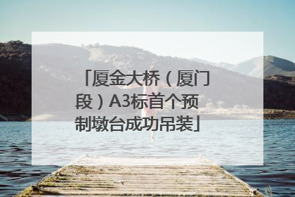 厦金大桥（厦门段）A3标首个预制墩台成功吊装