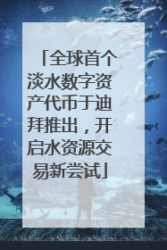 全球首个淡水数字资产代币于迪拜推出，开启水资源交易新尝试