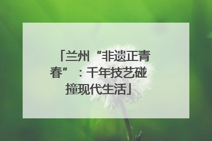 兰州“非遗正青春”：千年技艺碰撞现代生活