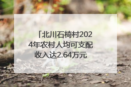 北川石椅村2024年农村人均可支配收入达2.64万元｜新闻发布最前线