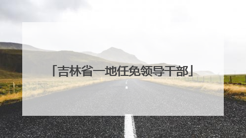 吉林省一地任免领导干部