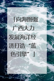 向海图强 广西大力发展海洋经济打造“蓝色引擎”