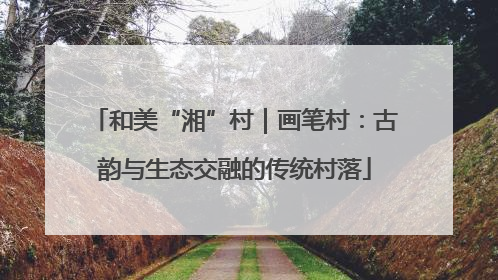 和美“湘”村｜画笔村：古韵与生态交融的传统村落