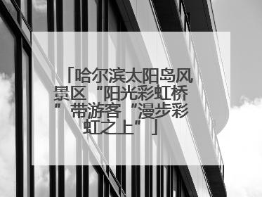 哈尔滨太阳岛风景区“阳光彩虹桥”带游客“漫步彩虹之上”