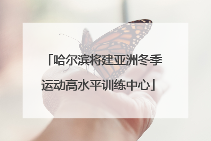 哈尔滨将建亚洲冬季运动高水平训练中心
