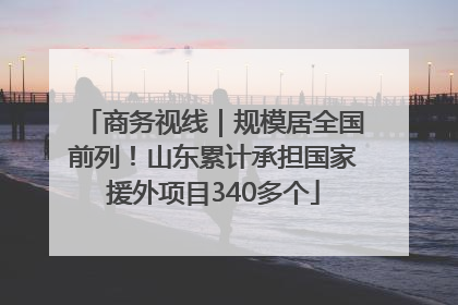 商务视线｜规模居全国前列！山东累计承担国家援外项目340多个