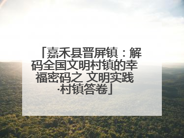 嘉禾县晋屏镇：解码全国文明村镇的幸福密码之 文明实践·村镇答卷