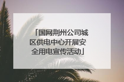 国网荆州公司城区供电中心开展安全用电宣传活动