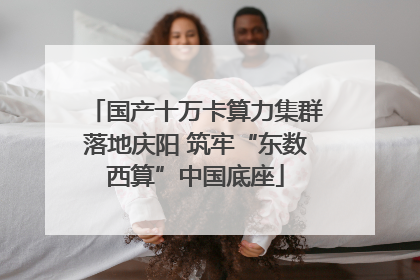 国产十万卡算力集群落地庆阳 筑牢“东数西算”中国底座