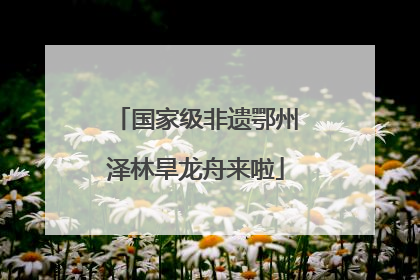 国家级非遗鄂州泽林旱龙舟来啦