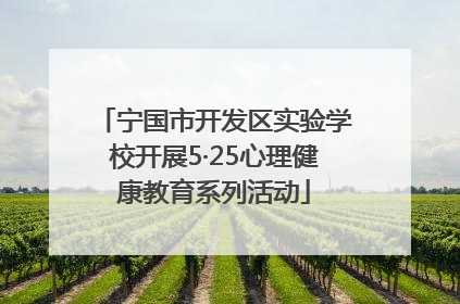宁国市开发区实验学校开展5·25心理健康教育系列活动