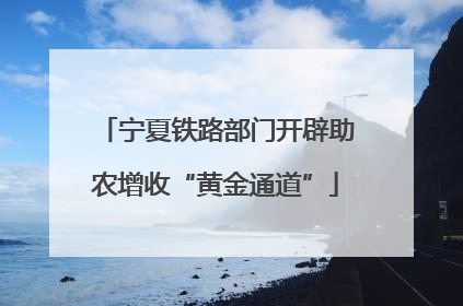 宁夏铁路部门开辟助农增收“黄金通道”