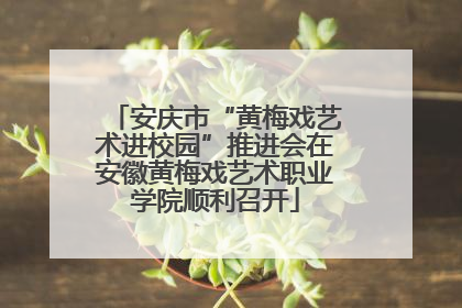 安庆市“黄梅戏艺术进校园”推进会在安徽黄梅戏艺术职业学院顺利召开