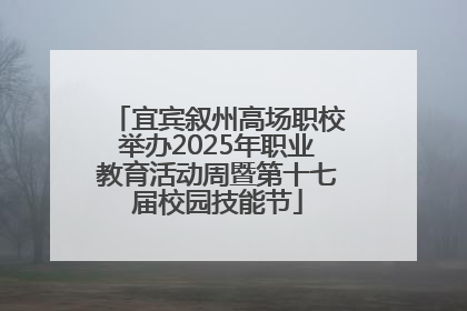 宜宾叙州高场职校举办2025年职业教育活动周暨第十七届校园技能节