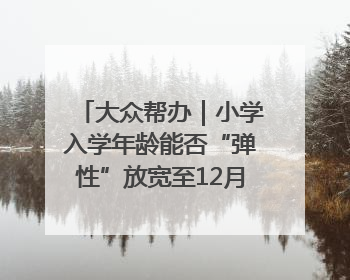 大众帮办｜小学入学年龄能否“弹性”放宽至12月31日？有地方已在探索