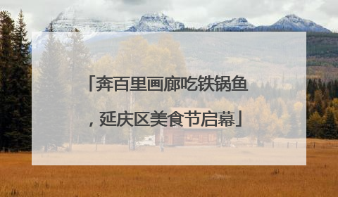 奔百里画廊吃铁锅鱼，延庆区美食节启幕