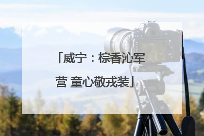 威宁：棕香沁军营 童心敬戎装