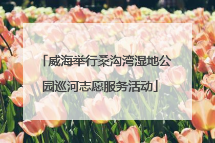 威海举行桑沟湾湿地公园巡河志愿服务活动