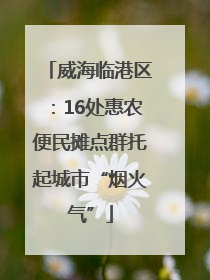 威海临港区：16处惠农便民摊点群托起城市“烟火气”