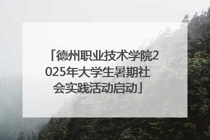 德州职业技术学院2025年大学生暑期社会实践活动启动