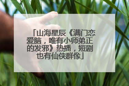 山海星辰《满门恋爱脑，唯有小师弟正的发邪》热播，短剧也有仙侠群像