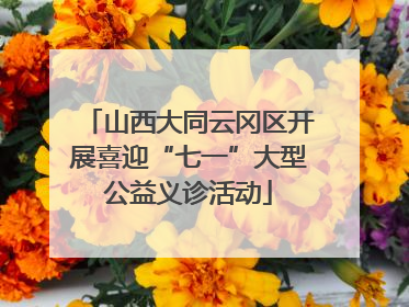 山西大同云冈区开展喜迎“七一”大型公益义诊活动