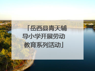 岳西县青天辅导小学开展劳动教育系列活动