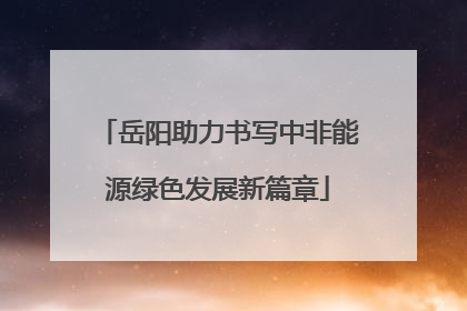 岳阳助力书写中非能源绿色发展新篇章