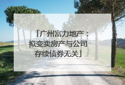 广州富力地产：拟变卖房产与公司存续债券无关