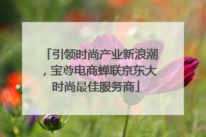引领时尚产业新浪潮，宝尊电商蝉联京东大时尚最佳服务商