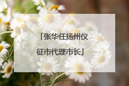 张华任扬州仪征市代理市长
