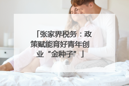 张家界税务：政策赋能育好青年创业“金种子”