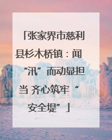张家界市慈利县杉木桥镇：闻“汛”而动显担当 齐心筑牢“安全堤”