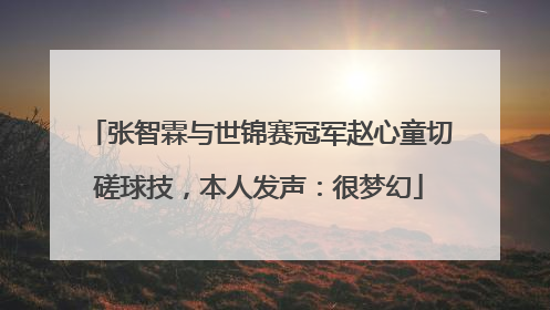 张智霖与世锦赛冠军赵心童切磋球技，本人发声：很梦幻