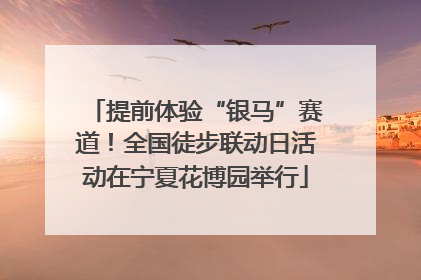 提前体验“银马”赛道！全国徒步联动日活动在宁夏花博园举行