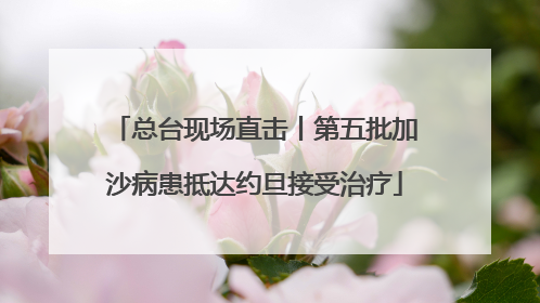 总台现场直击丨第五批加沙病患抵达约旦接受治疗