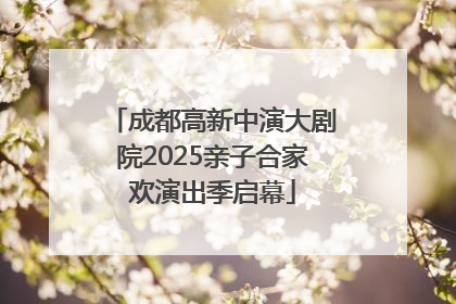 成都高新中演大剧院2025亲子合家欢演出季启幕