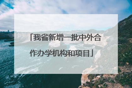 我省新增一批中外合作办学机构和项目