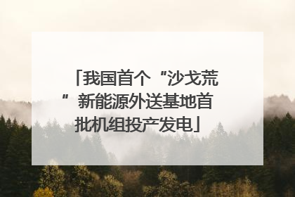 我国首个“沙戈荒”新能源外送基地首批机组投产发电