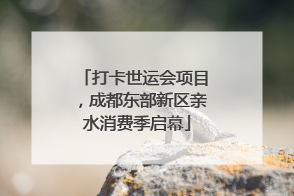 打卡世运会项目，成都东部新区亲水消费季启幕